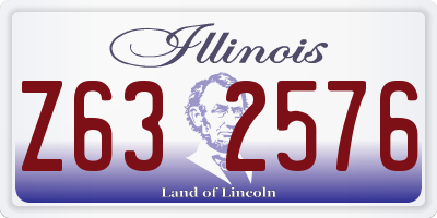 IL license plate Z632576