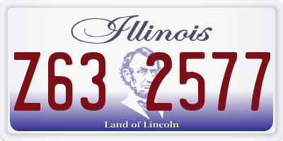 IL license plate Z632577