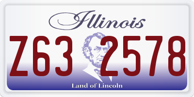 IL license plate Z632578
