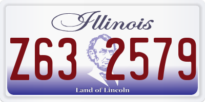 IL license plate Z632579