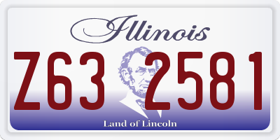 IL license plate Z632581