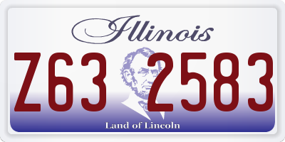 IL license plate Z632583