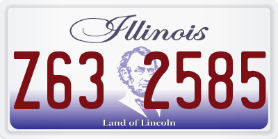 IL license plate Z632585