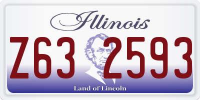 IL license plate Z632593