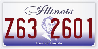 IL license plate Z632601
