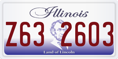 IL license plate Z632603
