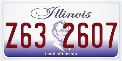 IL license plate Z632607