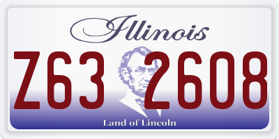IL license plate Z632608