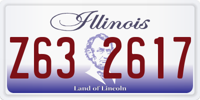 IL license plate Z632617