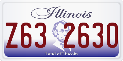 IL license plate Z632630