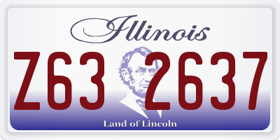 IL license plate Z632637