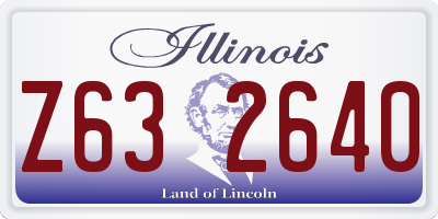 IL license plate Z632640