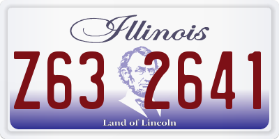 IL license plate Z632641