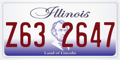 IL license plate Z632647
