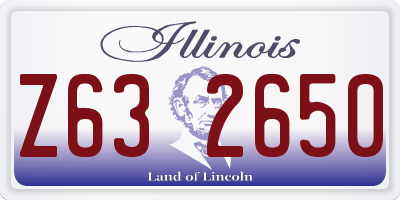 IL license plate Z632650