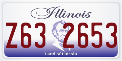IL license plate Z632653