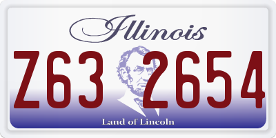 IL license plate Z632654
