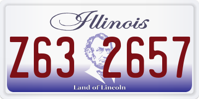 IL license plate Z632657