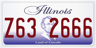 IL license plate Z632666