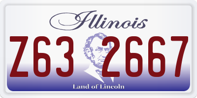 IL license plate Z632667