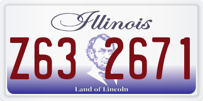 IL license plate Z632671