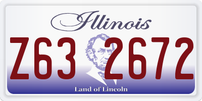 IL license plate Z632672
