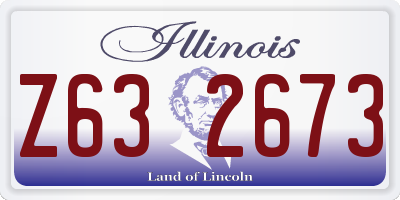 IL license plate Z632673