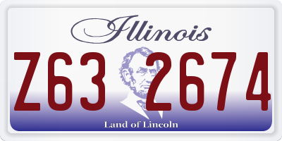 IL license plate Z632674