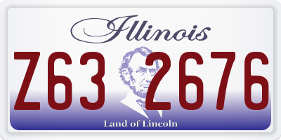 IL license plate Z632676