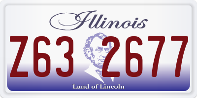 IL license plate Z632677