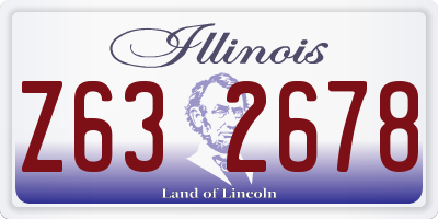 IL license plate Z632678