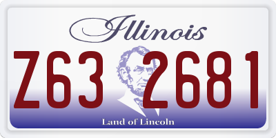 IL license plate Z632681
