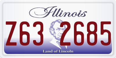 IL license plate Z632685