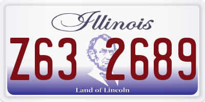 IL license plate Z632689