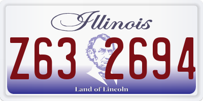 IL license plate Z632694