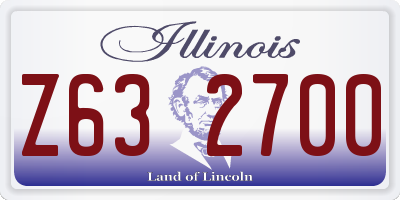 IL license plate Z632700