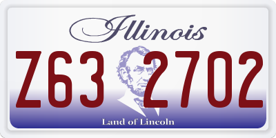 IL license plate Z632702