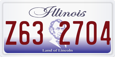 IL license plate Z632704