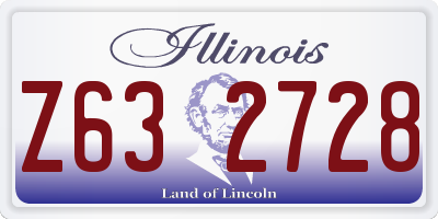 IL license plate Z632728