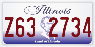 IL license plate Z632734