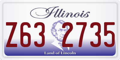 IL license plate Z632735
