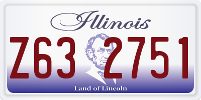 IL license plate Z632751