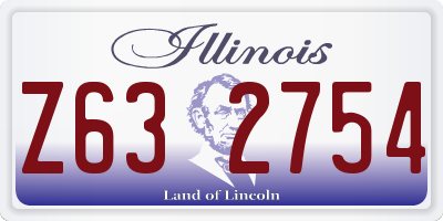 IL license plate Z632754