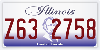 IL license plate Z632758