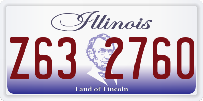 IL license plate Z632760