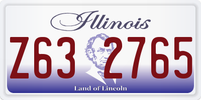 IL license plate Z632765