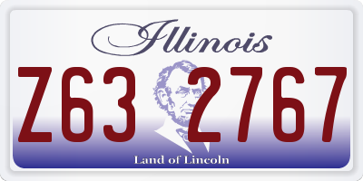 IL license plate Z632767
