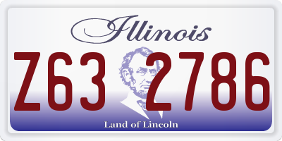 IL license plate Z632786