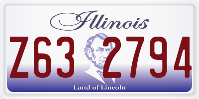 IL license plate Z632794