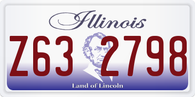 IL license plate Z632798